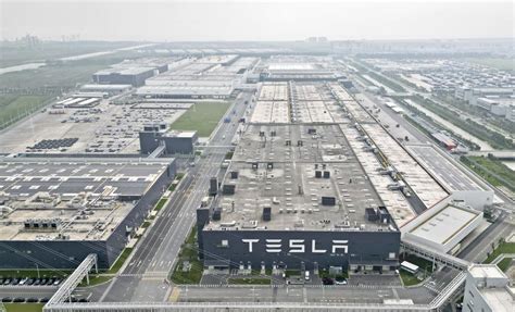 what are those red things on tesla gigafactory china
